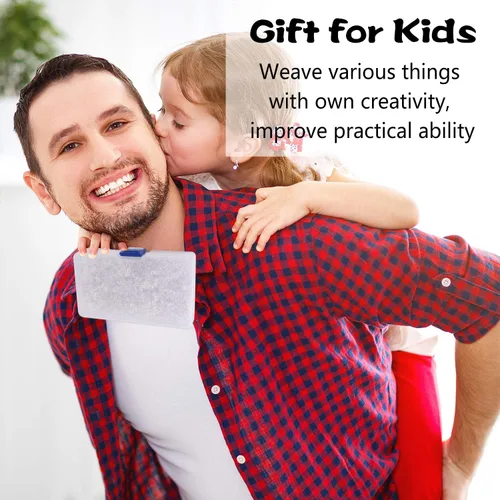 Vista 6 de FEPITO 2000 piezas de bandas de goma para telar, clips en S, clips de banda de plástico, kit de recambios para pulseras de telar, bricolaje