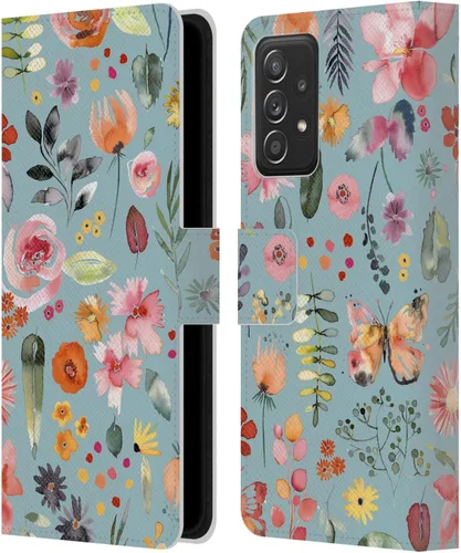 Vista 61 de Head Case Designs Officially Licensed Ninola Butterfly Nature Spring Floral Leather Wallet Case Compatible with Samsung Galaxy A07 4G