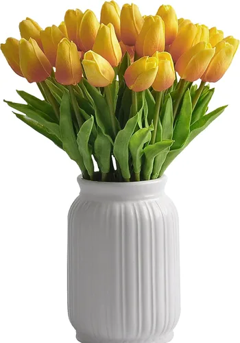 Vista 7 de Tulipán artificial de 30 piezas de flores de tacto real para la decoración del hogar de la boda centro de mesa