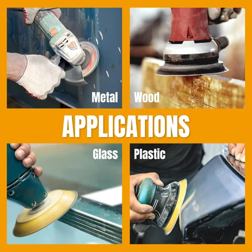 Vista 9 de POWERTEC Grano 180, 100 unidades, discos de lijado de 6 pulgadas – Gancho y bucle, almohadillas de lijadora orbital de óxido de aluminio de 6