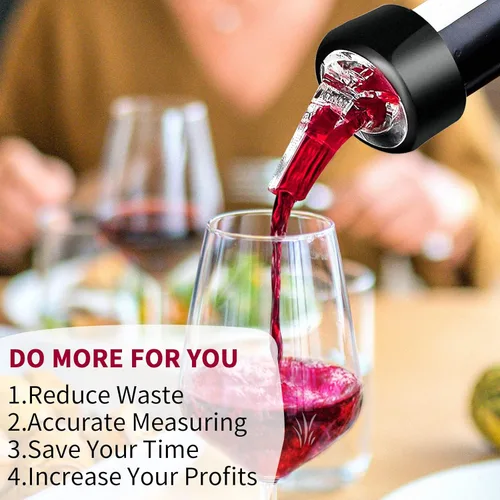 Vista 3 de SuproBarware Vertedor automático de botellas de licor, dispensador de botellas de licor, boquilla de licor de 1 onza para alcohol, vino, licores