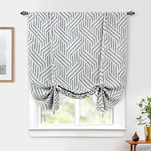 Vista 26 de DriftAway Cenefa de Lino Estilo Granja con Forro de Doble Capa con Aislamiento Térmico para Oscurecer la Habitación, Cenefas Opacas para Ventana