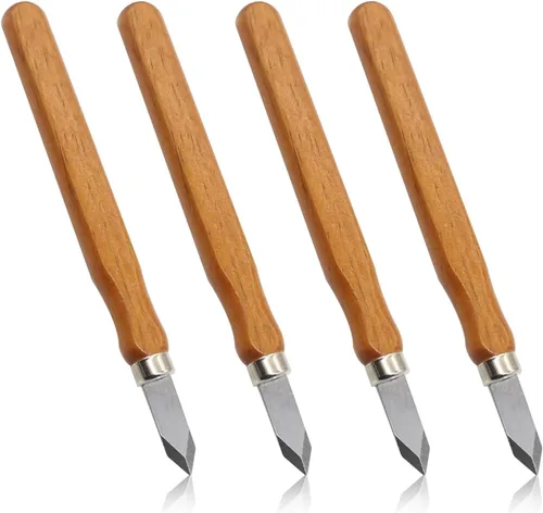 Vista 9 de 2 paquetes de cuchillo de marcado para carpintería con hoja de acero de alto carbono - Cuchillo de doble bisel de precisión para marcado