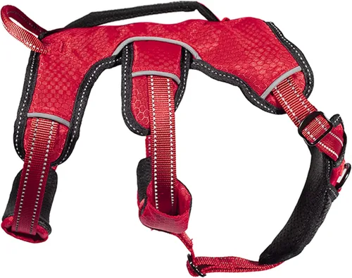 Vista 7 de Tuff Pupper Arnés para perro sin escape a prueba de escape, arnés ajustable de 5 puntos para perros, arneses acolchados para perros, arneses