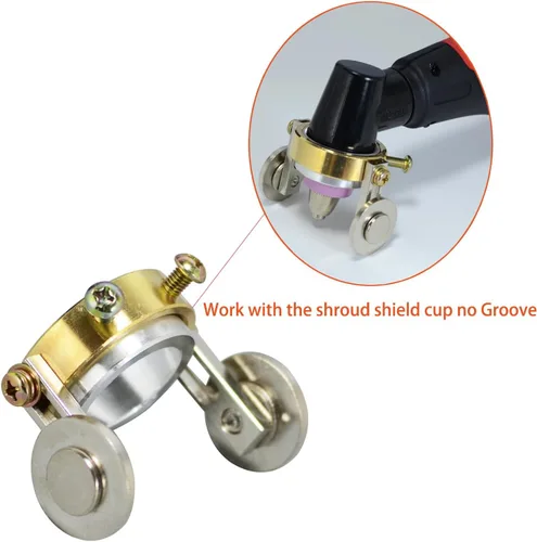 Vista 4 de RIVERWELD SG-55 AG-60 Cortador de Plasma Rueda Guía de Rodillo Espaciador Círculo Compás Soporte de Separación Compatible con Encendido de Arco