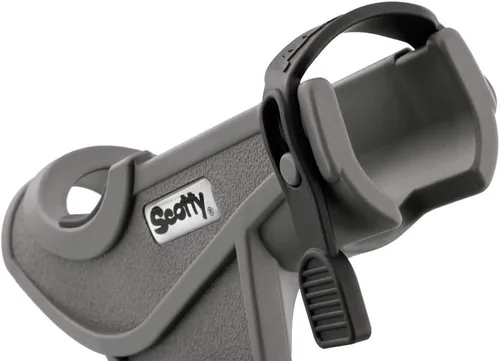 Vista 3 de Scotty #280-GR Baitcaster/Soporte de caña giratoria con montaje lateral/cubierta #241 (gris)
