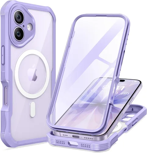Vista 13 de seacosmo Funda para iPhone Air, Parachoques de Cuerpo Completo con Pantalla de Vidrio Templado 9H Integrada y Protector de Lente de Cámara