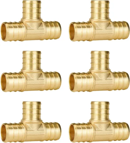 Vista 12 de SUNGATOR Accesorios Pex de 1 pulgada, paquete de 2 acoplamientos Pex de 1/2 pulgada, sin plomo de latón, accesorios Pex de 1 pulgada para tubería Pex