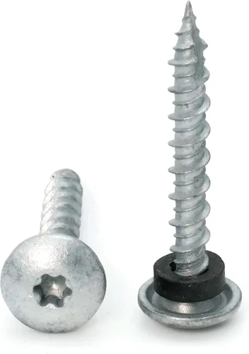 Vista 3 de Tornillos mecánicos galvanizados para techos de perfil bajo - # 10 x 1-1/2" Cantidad 25