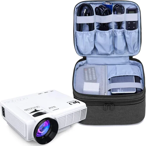 LUXJA Bolsa de transporte compatible con mini proyector DR.J, estuche portátil para mini proyector y accesorios, negro