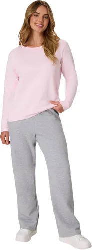 Vista 8 de Hanes Sudadera de cuello redondo para mujer, sudadera de forro polar Ecosmart con muesca en V, sudadera para mujer
