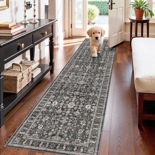 Vista 71 de Alfombra de pasillo lavable de 2 x 3: alfombras antideslizantes con parte trasera de goma, alfombra de cocina suave, alfombra pasillo estilo granja