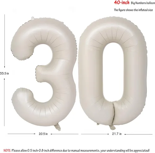 Vista 364 de Globos de 40 pulgadas con números de caramelo, papel de aluminio de helio, globos de látex de Mylar para fiesta de cumpleaños, decoración digital 0