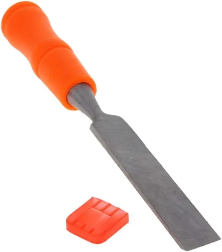 Vista 9 de Utoolmart Cincel de madera para carpintería de 0.394 in de ancho cabeza plana de talla de acero de alto carbono y mango de PVC para carpintería