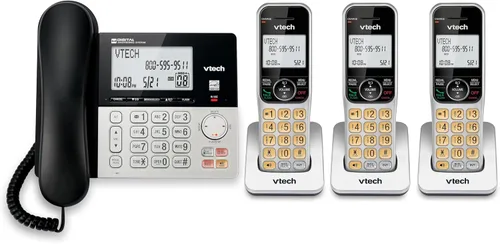 Vista 12 de VTech VG208 DECT 6.0 Teléfono con cable/inalámbrico para el hogar con contestador, bloqueo de llamadas, identificación de llamadas, pantalla