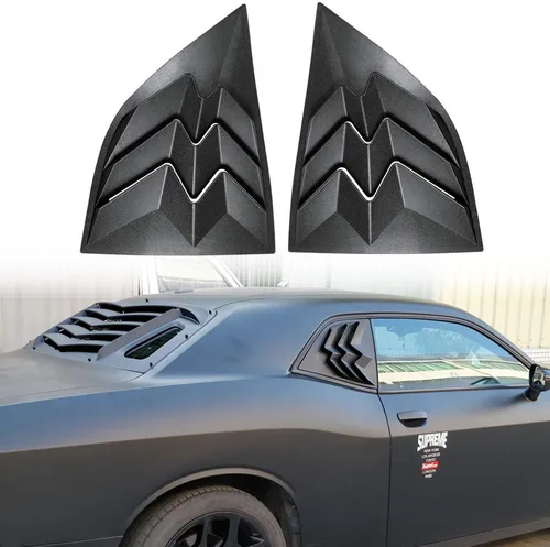 para 2008-2024 Dodge Challenger, viseras de ventana lateral Scoop, cubierta de visera de ventana ABS, parasol para sol y lluvia, mate, color negro