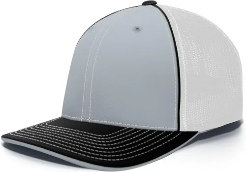 Vista 56 de Pacific Headwear Gorra unisex Pacific Headwear Trucker Flexfit® para adultos Grafito/Negro/Negro