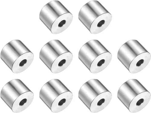 Vista 39 de uxcell 10 piezas de espaciador de acero inoxidable de 3/8" de diámetro interno x 3/4" de diámetro exterior x 1" de longitud, espaciador de rosca