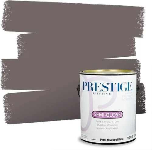 Vista 123 de PRESTIGE Paints - Pintura interior e imprimación en uno, 1 galón, cáscara de huevo, pimienta envejecida
