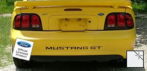 Vista 12 de Decal Mods Letras de inserción para parachoques trasero, calcomanías para Ford Mustang GT Negro (Mate) - CBM (se ajusta a 1994-1998)
