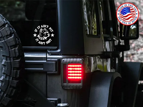 Vista 2 de Sunset Graphics & Decals Calcomanía de vinilo If It Aint Pit It Aint Shit Pitbull Coches Camiones Paredes Furgonetas Ventanas Portátiles