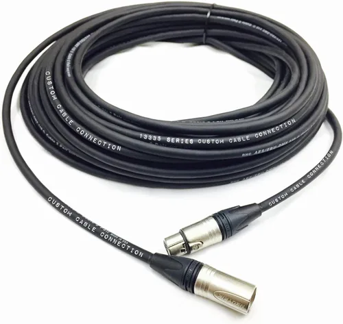 Vista 4 de Cable de datos DMX512 XLR de 200 pies de 5 pines de 24 AWG (calibre) DMX512 macho a hembra para iluminación de escenario, luces LED de subida, luces