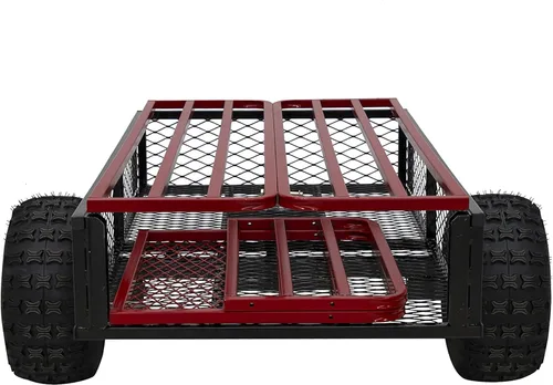 Vista 2 de YUTRAX® HC1750 Remolque, remolque de servicio pesado, capacidad de carga de 1750 libras, construcción de acero resistente, transporte de 28 pies