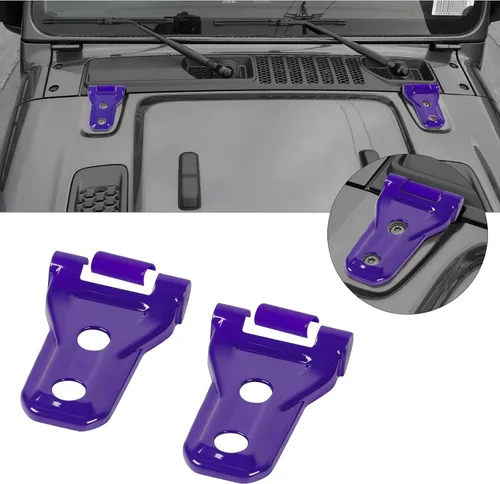 Vista 10 de Hoolcar Cubierta de bisagra del capó del motor, accesorios de decoración exterior compatibles con Jeep Wrangler JL JLU y Gladiator JT 2018-2022