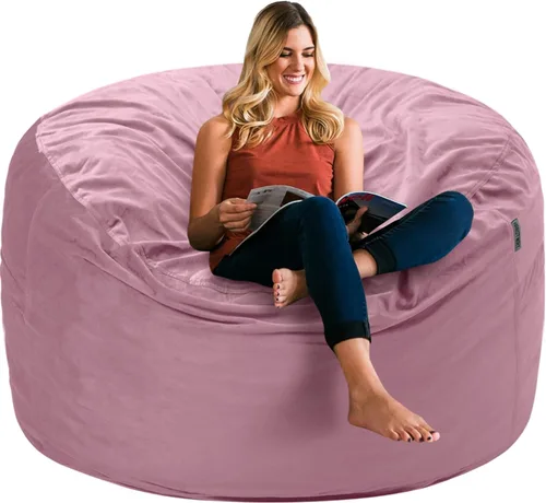 Vista 73 de HABUTWAY Silla de Puf de 2 Pies, Puf de 2' de Sillones Pequeños con Relleno, Silla de Puf en Forma de Lágrima de Terciopelo Ultra Suave con Funda