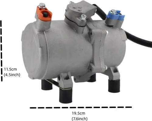 Vista 5 de Compresor eléctrico de aire acondicionado automotriz, compresor de aire acondicionado de 24 V reequipado con compresor eléctrico de nueva energía