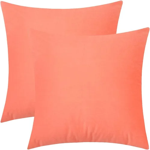 Vista 24 de Juego de 2 fundas de almohada de terciopelo para sofá y cama, 18 x 18 pulgadas, color aguamarina