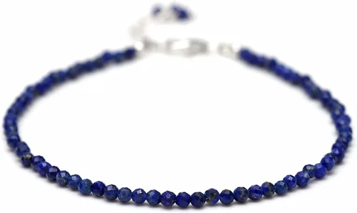 Vista 11 de Pulsera ajustable de plata esterlina 925 con cuentas completas para mujer, cuentas de piedras preciosas naturales, pulsera delicada, regalo