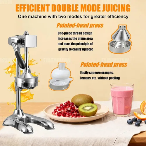 Vista 4 de Heavy Duty Stainless Steel Citrus Juicer Manual Press - Commercial Hand Squeezer Pomegranate juice extractor for Lemon Orange Lime Pomegranate High