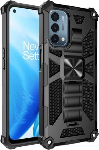 Vista 2 de Funda para Oneplus Nord N200 5G 2021, grado militar, cubierta probada contra caídas, soporte integrado compatible con soporte magnético