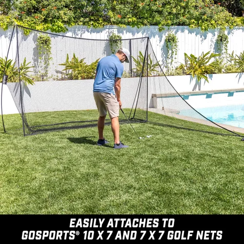 Vista 3 de GoSports Accesorio de red de caña para redes de golpe de golf, negro o rojo