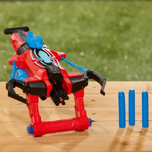 Vista 12 de NERF Marvel Spider-Man Lanzador Spider Strike 'n Splash, juguetes de superhéroes para niños, a partir de 5 años, Nerf Blaster para niños, función