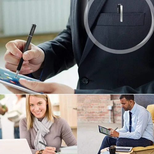 Vista 4 de Lápiz capacitivo Mixoo para pantalla táctil, 2 en 1 con punta de disco y fibra, sensibilidad y precisión, lápiz para iPad, iPhone, tableta, teléfono