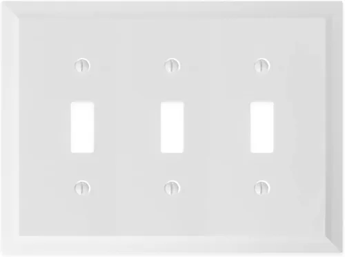 Vista 15 de Questech Cubiertas de tomacorrientes, placas de pared dúplex individuales, placas de interruptor de 1 banda, tamaño estándar, cubiertas de toma