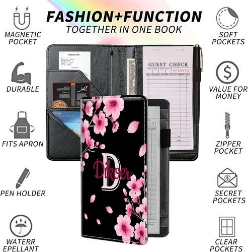 Vista 274 de Diseña Tus Propios Libros de Servicio con Nombre e Iniciales para Camareras, Dikoer Libro de Servicio de Camarero Personalizado con Nombre