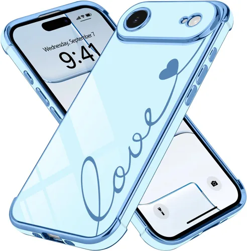 Vista 53 de LCHULLE Funda compatible con iPhone 12 para mujeres y niñas, bonito diseño de corazón de amor con enchapado de lujo, cubierta de TPU suave a prueba