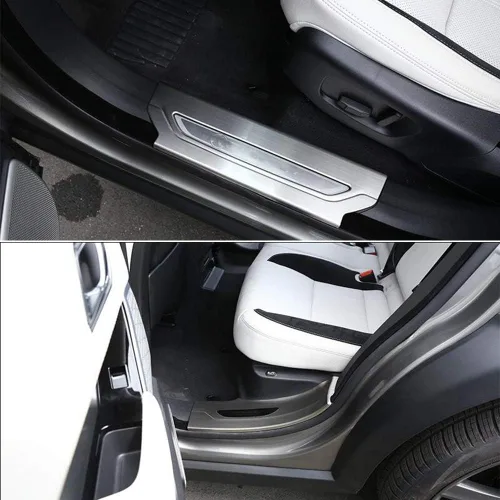 Vista 5 de Inoxidable Interior Puerta Guardia Umbral Umbral Umbral Placa Trim para Land Rover Range Rover Velar 2017 2018