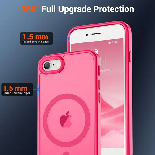 Vista 1339 de SUPFINE - Funda magnética para iPhone 13 Pro Max (compatible con MagSafe), (protección contra caídas de grado militar de 10 pies), delgada, Negro