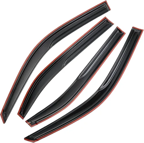 Vista 6 de Deflectores de visera lateral con cinta adhesiva para Honda HR-V LX EX-L Sport HRV 2023-2024 Protector de lluvia tintado ahumado
