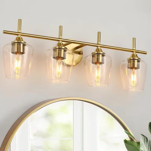 Vista 15 de Accesorios de luz de baño de 2 luces, Luz de tocador moderna negra, Lámpara de pared de baño para espejo, cocina, dormitorio, pasillo, sala