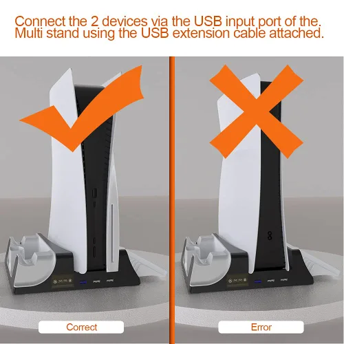 Vista 7 de PS5 Vertical Stand with Cooling Fan and Dual Controller Charger Station for Playstation 5 PS5 Console,JOYTORN PS5 Charging Dock Station with Headset