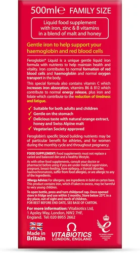 Vista 5 de Vitabiotics Organic Feroglobin Liquid 16.9 fl oz