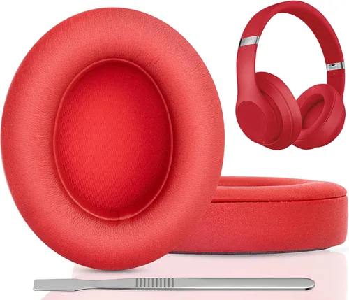 Vista 7 de F FEYCH Beats Studio - Almohadillas de repuesto para Beats Studio 3 y 2 (B0500/ B0501), 2 almohadillas de espuma viscoelástica con aislamiento