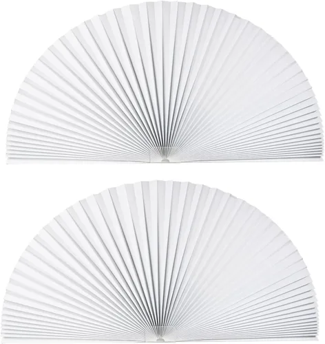 Persianas plisadas con filtro de luz para ventana de arco semicírculo, 2 unidades, sombra del 60%-70%, fáciles de cortar e instalar, 72" x 36",