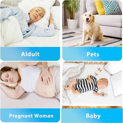 Vista 6 de Almohadillas de cama impermeables para adultos, niños, perros (30.1 x 36.0 in, 4 unidades) impermeables y lavables a máquina, gran protector
