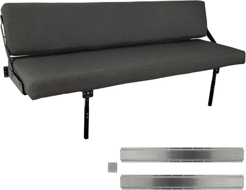 Vista 11 de RecPro - Sofá de pared de 80 pulgadas con patas ajustables en tela Sofá cama RV Muebles RV Cama RV Cama Gaucho Cama plegable sobre soporte